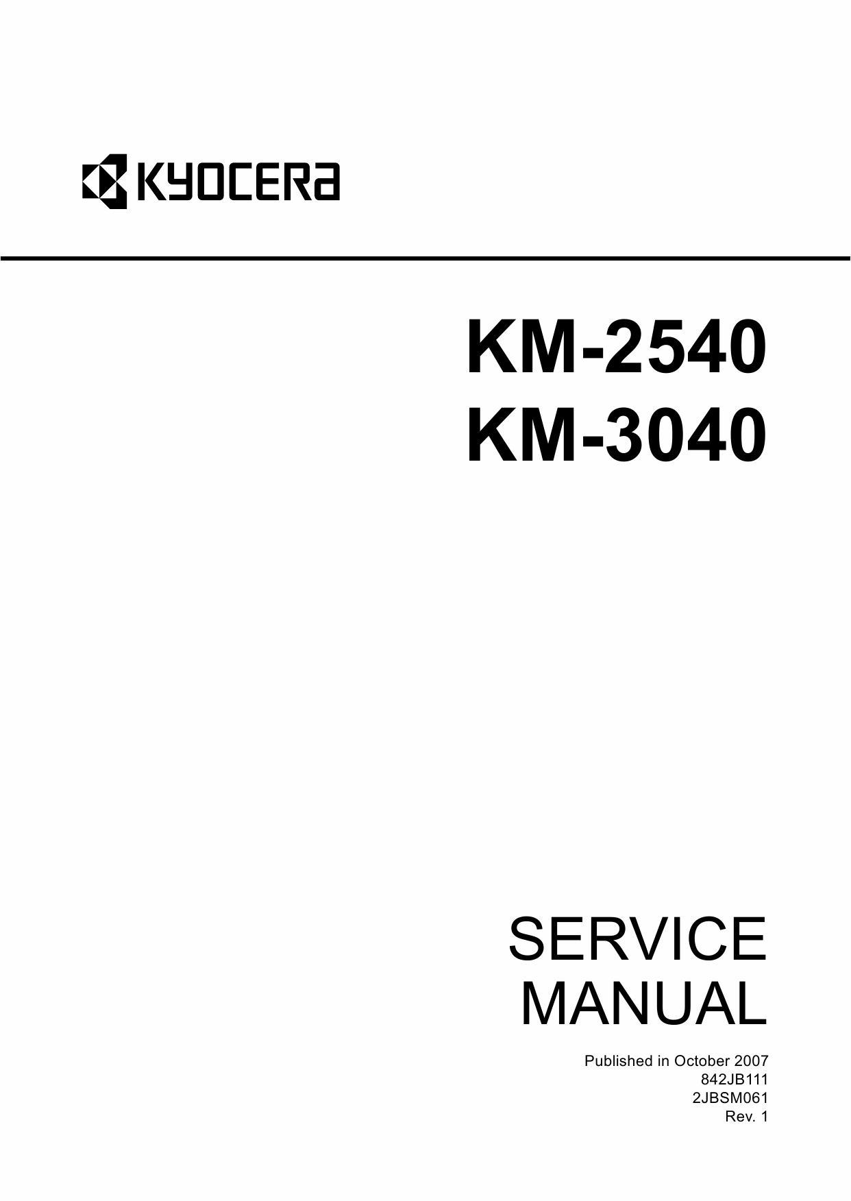 KYOCERA Copier KM-2540 3040 Service Manual-1